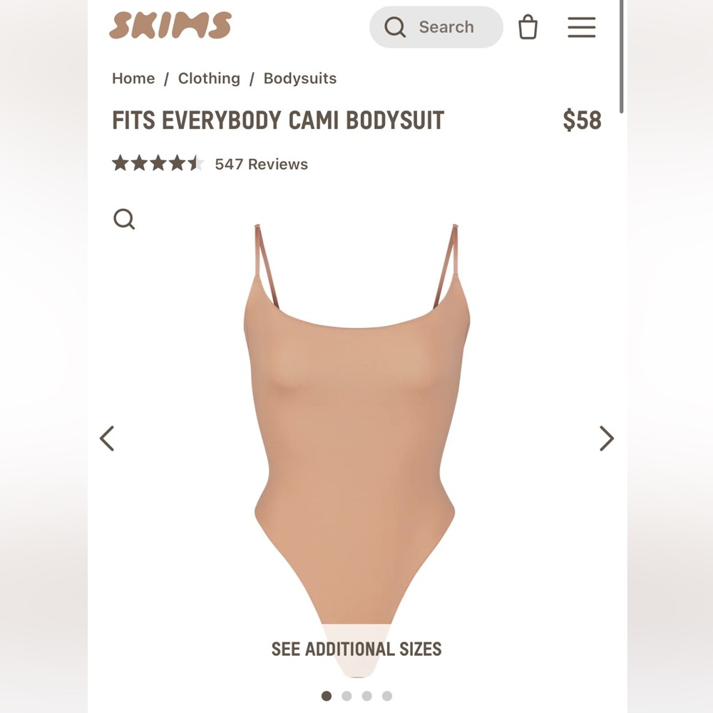 Skims bodysuit, small